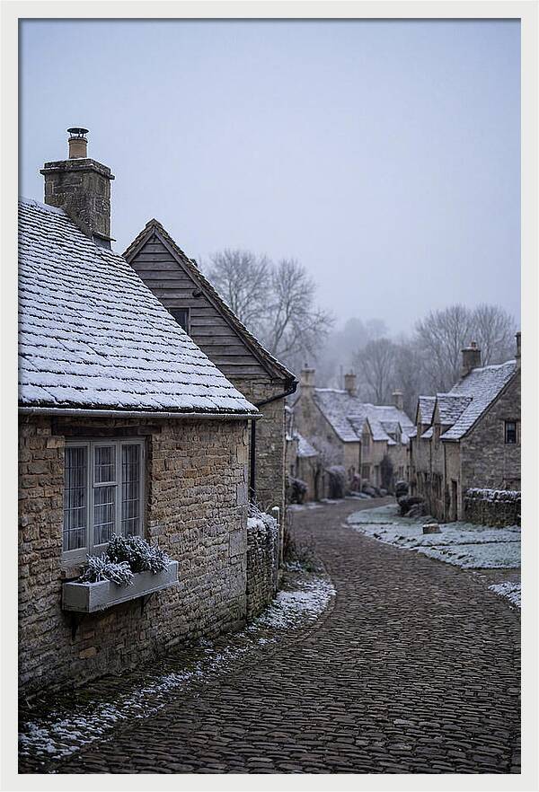 Snowy Village Serenity