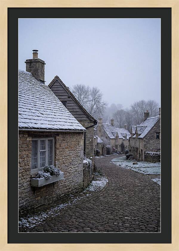 Snowy Village Serenity