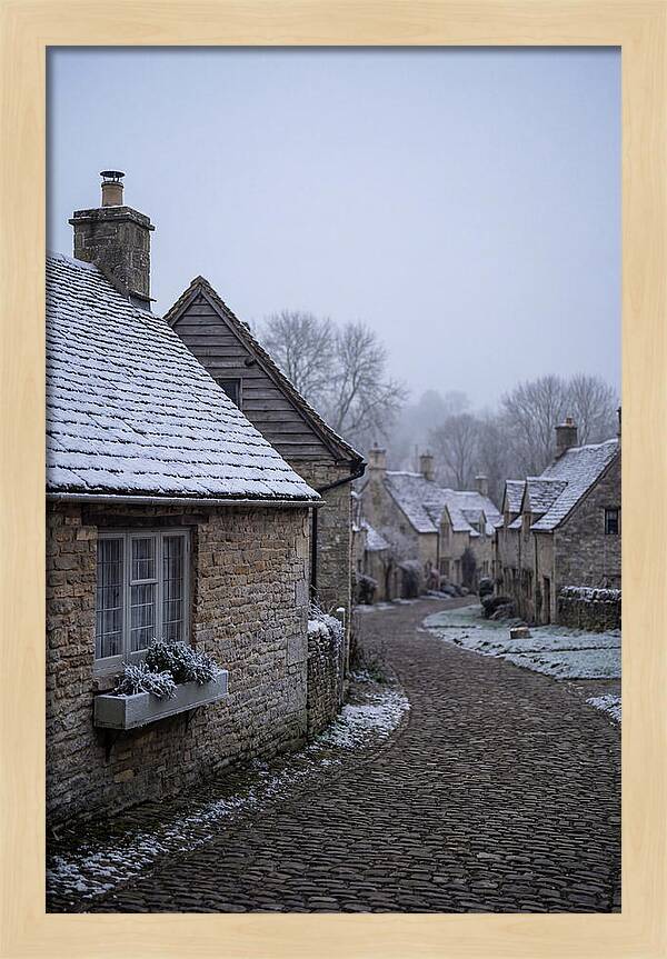 Snowy Village Serenity
