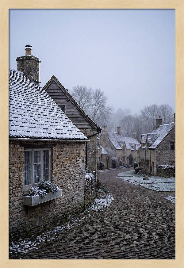 Snowy Village Serenity