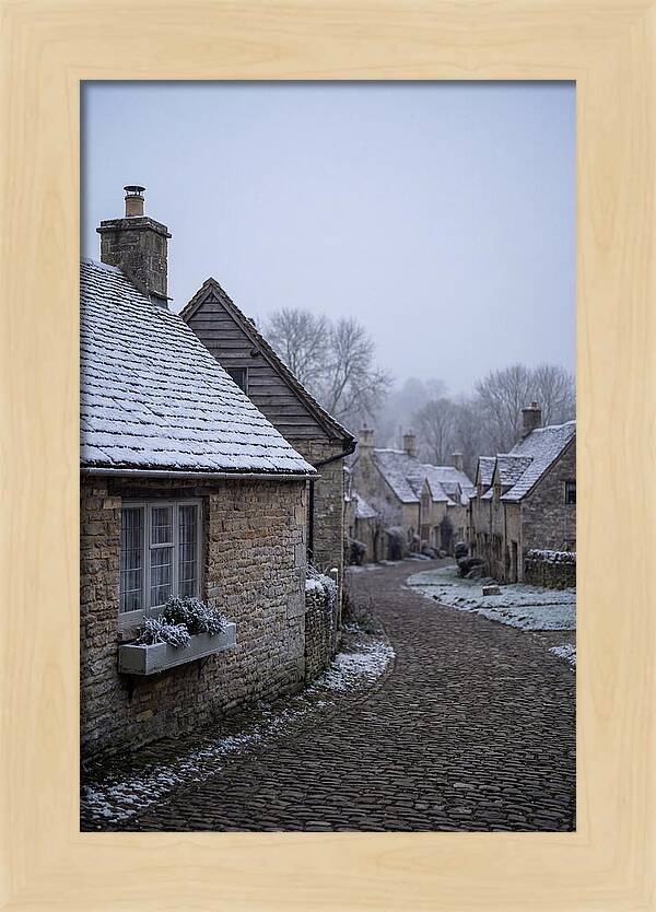 Snowy Village Serenity