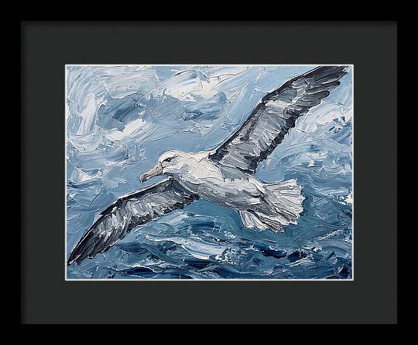 Soaring Albatross Over Waves