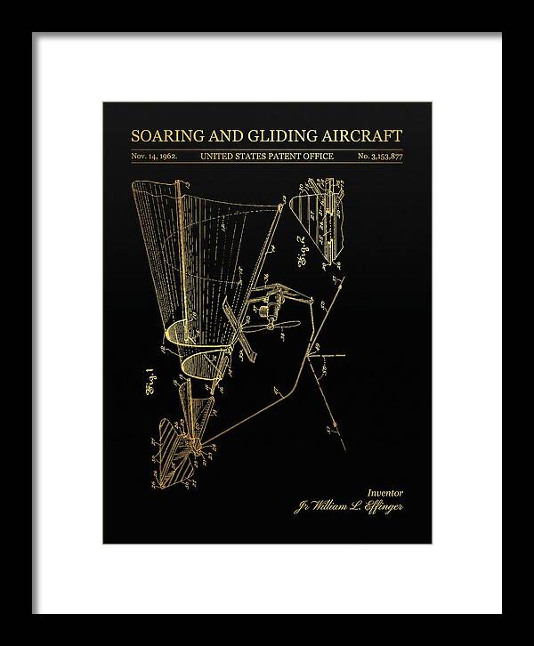Soaring And Gliding Aircraft Gold Patent Us3153877