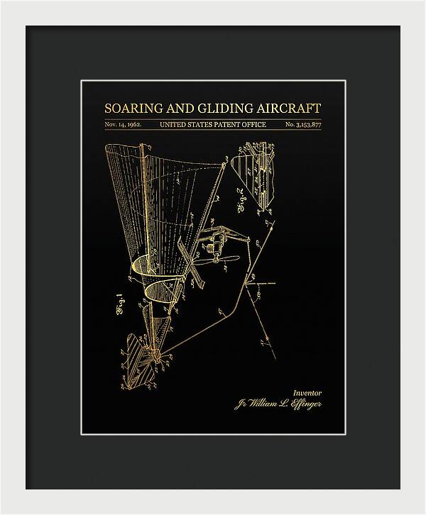 Soaring And Gliding Aircraft Gold Patent Us3153877