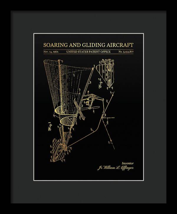 Soaring And Gliding Aircraft Gold Patent Us3153877