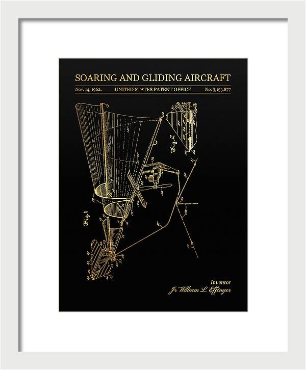 Soaring And Gliding Aircraft Gold Patent Us3153877