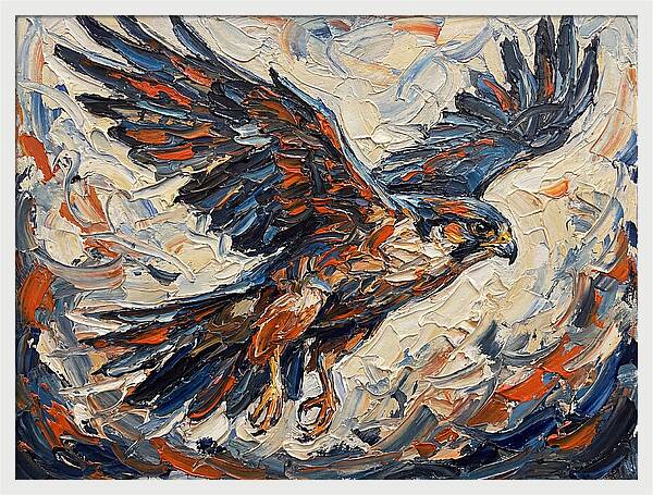 Soaring Falcon In Motion