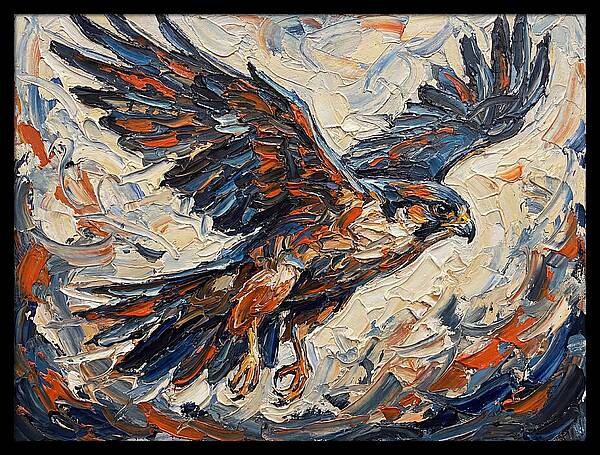 Soaring Falcon In Motion