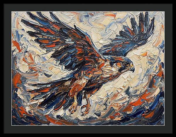 Soaring Falcon In Motion
