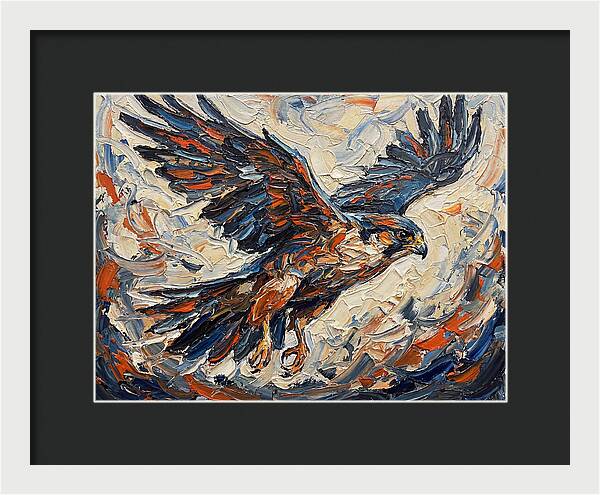 Soaring Falcon In Motion
