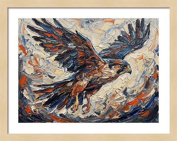Soaring Falcon In Motion