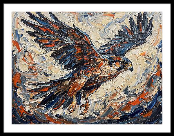 Soaring Falcon In Motion