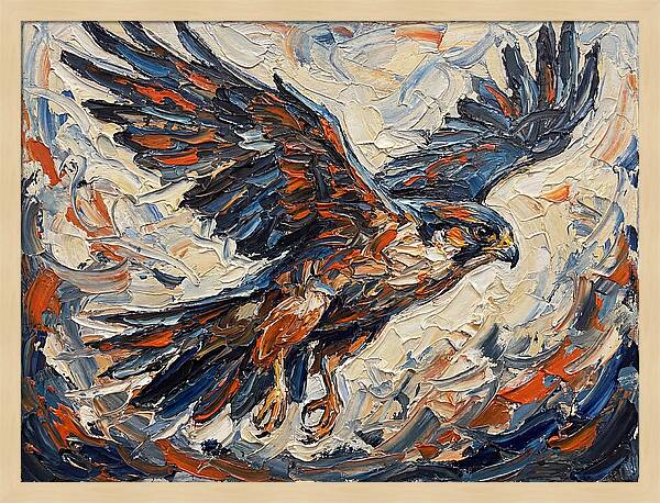 Soaring Falcon In Motion