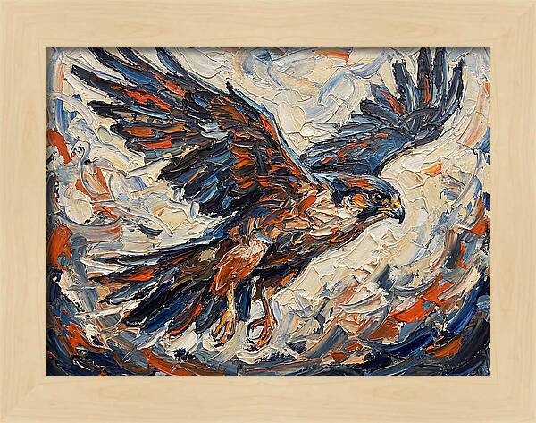 Soaring Falcon In Motion