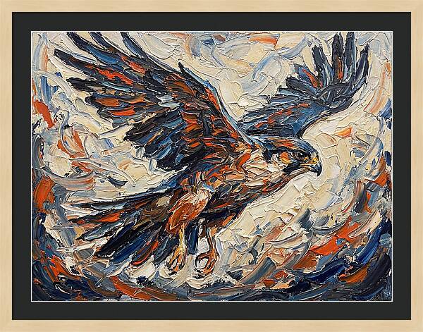 Soaring Falcon In Motion