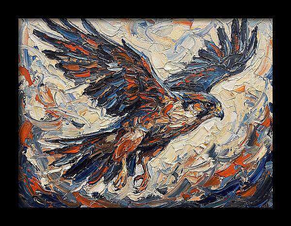 Soaring Falcon In Motion