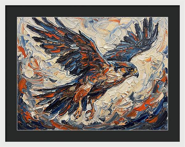Soaring Falcon In Motion