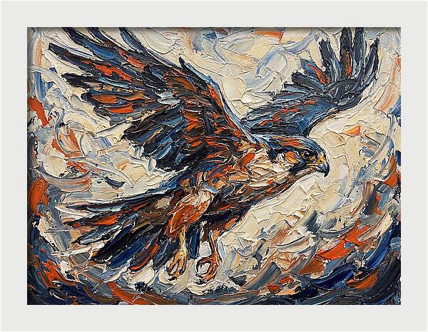 Soaring Falcon In Motion