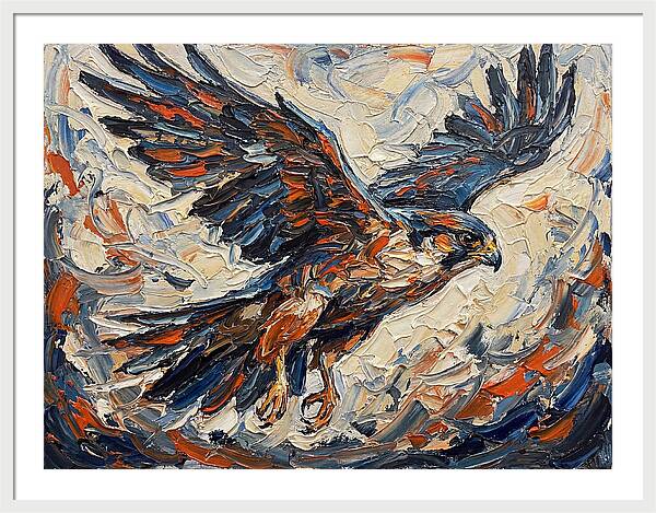 Soaring Falcon In Motion