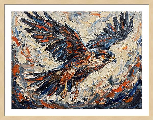 Soaring Falcon In Motion