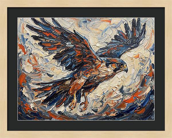 Soaring Falcon In Motion