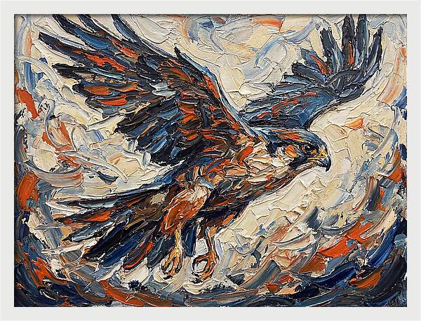 Soaring Falcon In Motion