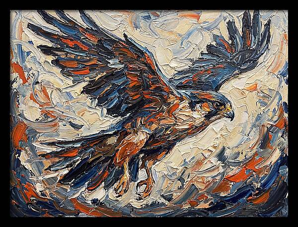 Soaring Falcon In Motion