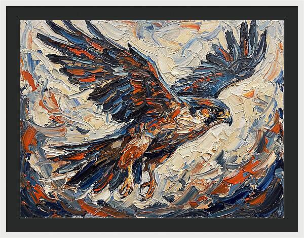 Soaring Falcon In Motion