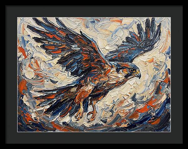 Soaring Falcon In Motion
