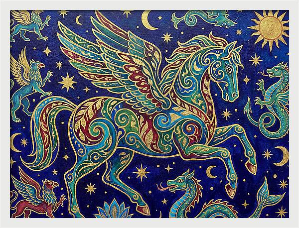Soaring Pegasus Among Clouds