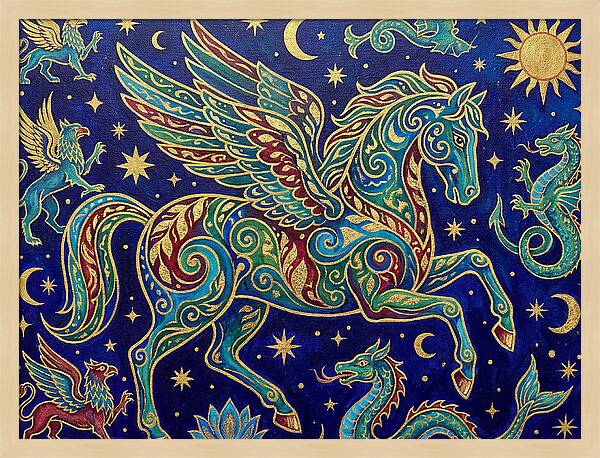 Soaring Pegasus Among Clouds