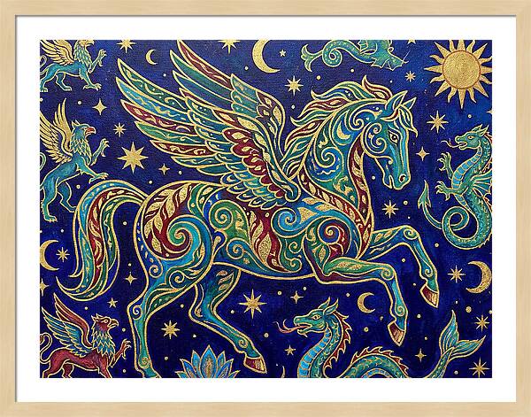 Soaring Pegasus Among Clouds