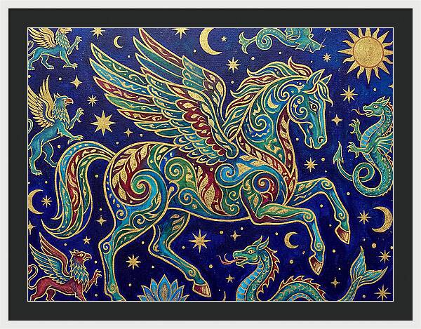 Soaring Pegasus Among Clouds