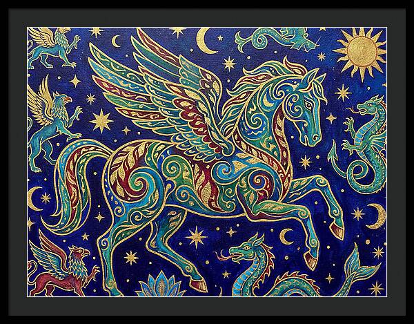 Soaring Pegasus Among Clouds