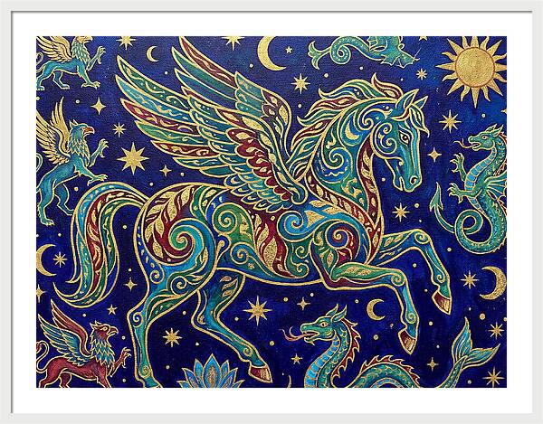 Soaring Pegasus Among Clouds