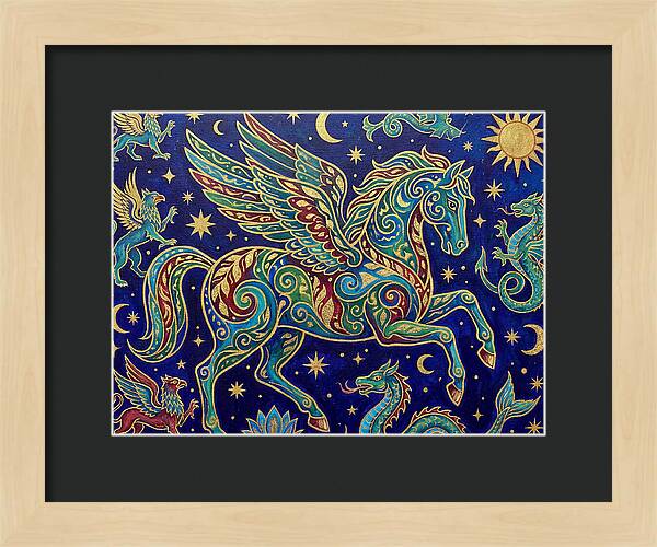 Soaring Pegasus Among Clouds