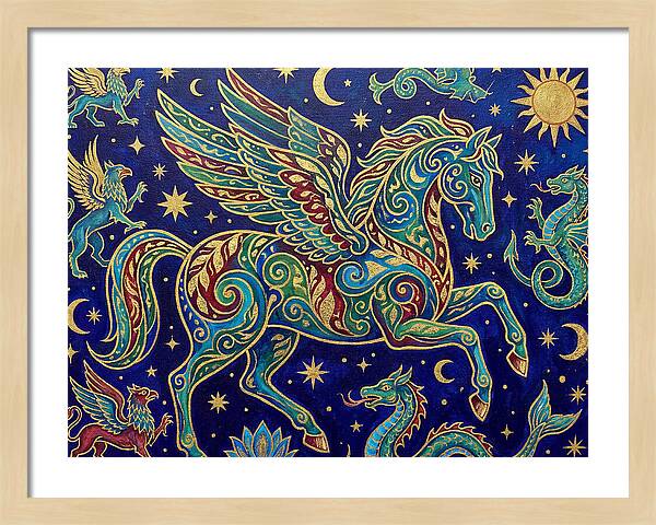 Soaring Pegasus Among Clouds