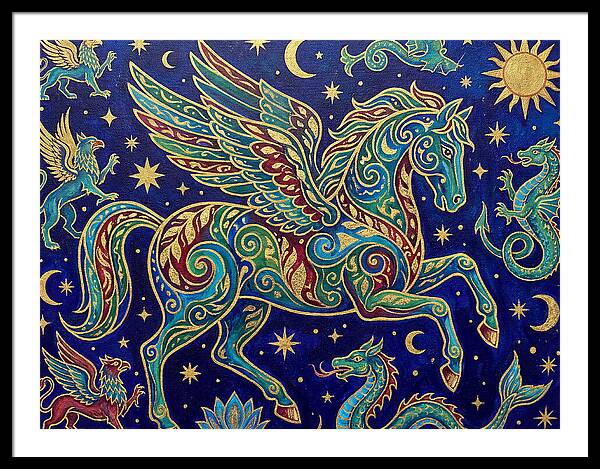 Soaring Pegasus Among Clouds