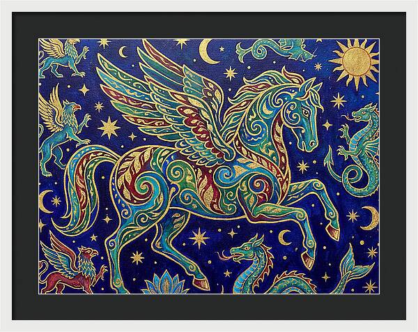 Soaring Pegasus Among Clouds