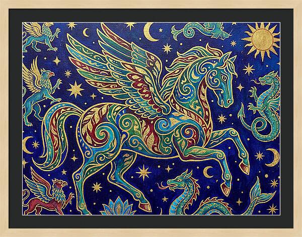 Soaring Pegasus Among Clouds