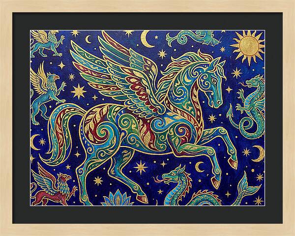 Soaring Pegasus Among Clouds