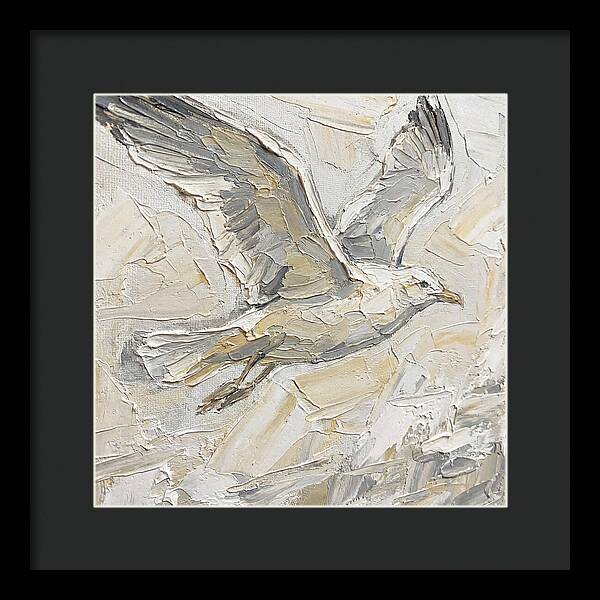 Soaring Seagull In Neutral Tones