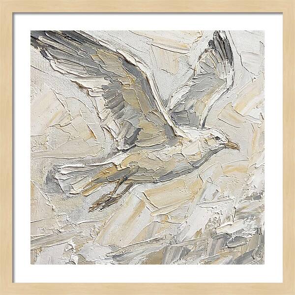 Soaring Seagull In Neutral Tones