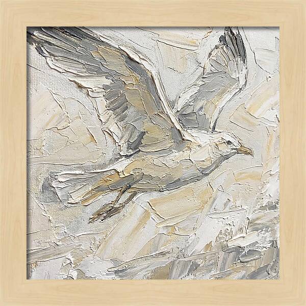 Soaring Seagull In Neutral Tones