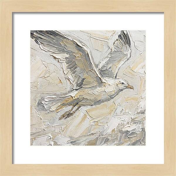 Soaring Seagull In Neutral Tones