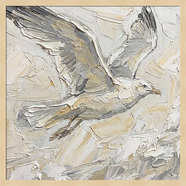 Soaring Seagull In Neutral Tones