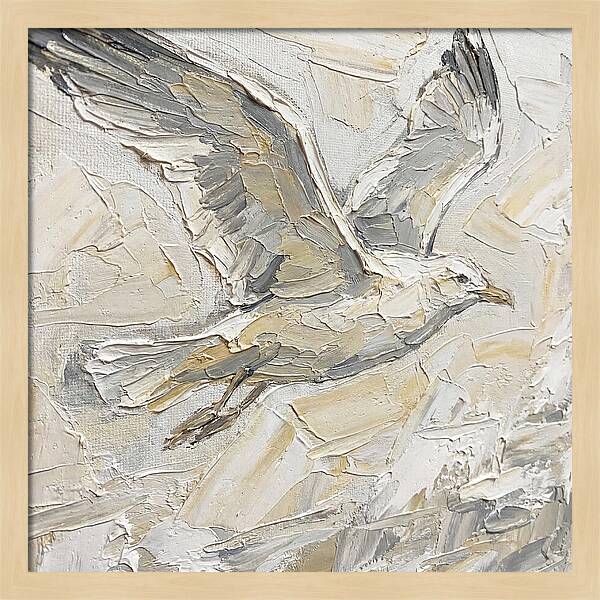 Soaring Seagull In Neutral Tones