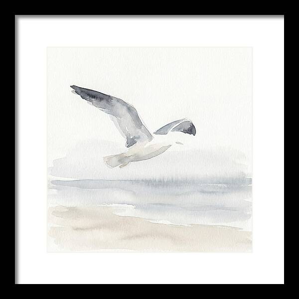Soaring Seagull Over Water