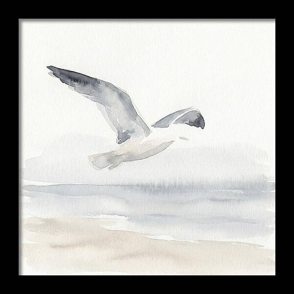 Soaring Seagull Over Water