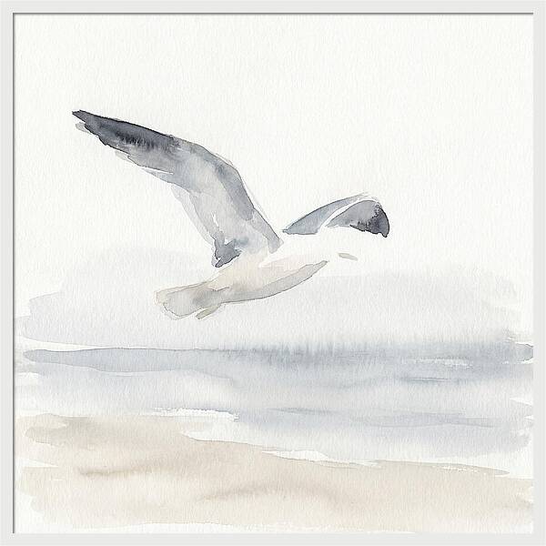 Soaring Seagull Over Water